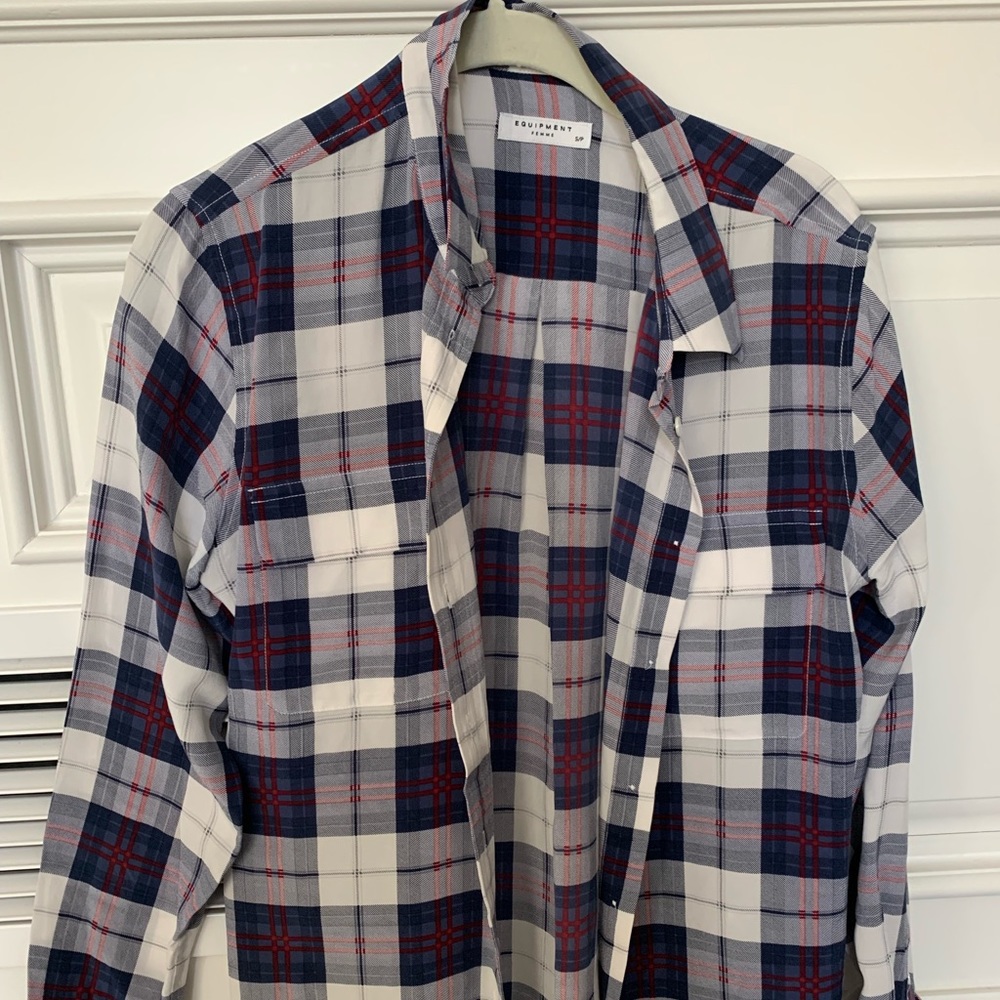 Equipment button down blouse